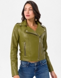 Lilly Biker Leather Jacket - image 1 of 6 in carousel